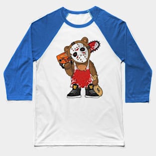 Jason Voorhees Teddy Bear Parody Baseball T-Shirt